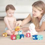 product_image_name-Generic-Baby Bath Forest Series Animal Blocks Set, 6 Colorful Stacking Toys, Educational Bath Time Blocks for Infants 0+ Months, Safe Bathing Toys-6
