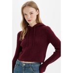 product_image_name-Defacto-Woman Regular Fit Long Sleeve Pullover - BORDEAUX-2