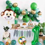 product_image_name-Generic-بالونات عيد ميلاد الأول في أدغال السفاري - عبوة من 9، قرد، الرقم 1، نجمة وبالونات رقائق حيوانات السفاري المستديرة لحفلات أول عيد ميلاد بري للطفل، حفل استقبال مولود، خلفية عيد الميلاد-8