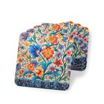 product_image_name-Generic-قواعد اكواب خشبية بنمط فارسي من اربع قطع، قواعد اكواب كلاسيكية ريفية - سجادات مشروبات خشبية انيقة مع جمالية عتيقة - مجموعة من 4 قطع - قواعد اكواب-1