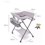 product_image_name-Generic-طاولة تغيير للأطفال الرضع - محطة حفاضات قابلة للطي ومنظم حضانة للمولود الجديد والأطفال، من 0 إلى 3 سنوات-3