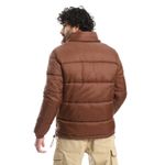 product_image_name-Pavone-Zipper Closure Hooded Neck Puffer Jacket - Chocolate Brown-3