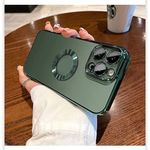 product_image_name-Generic-For iPhone 15 Pro Max Case with Camera Lens Protector, Logo View - Green-2