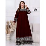 product_image_name-Generic-فستان ميلتون قطني مقاس كبير بنمط عرقي-4