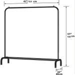 product_image_name-Generic-حامل الملابس المعدني - أسود-3