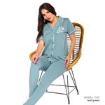 product_image_name-At Home-Women’s home wear Set PL 1133 - Soft Pants and Short-Sleeve Shirt Lilac-3