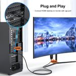 product_image_name-Generic-كيبل HDMI الى VGA من اوميفاين، محول كيبل فيديو (ذكر الى ذكر) متوافق مع راسبيري باي وروكو والكمبيوتر المكتبي واللابتوب والكمبيوتر الشخصي والشاشة وجهاز العرض، HDTV-1M، عدد المنافذ: 2، أزرق-6
