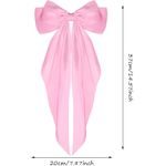 product_image_name-Generic-مشابك شعر توك شعر بفيونكة كبيرة وذيل طويل من دبليو ال ال اتش واي اف، دبابيس شعر بشريط فرنسي من الساتان الحريري الناعم مشابك معدنية على شكل فيونكة مربوطة، اكسسوارات للحفلات للنساء والبنات-2