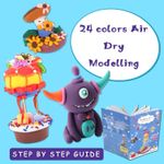 product_image_name-Generic-طين التشكيل بالتجفيف الهوائي، 24 لونًا من العجين السحري فائق الخفة، طقم DIY لفن إبداعي غير سام للأطفال، هدية للبنات-2