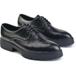 product_image_name-Generic-أحذية رجالية عالية الجودة - أحذية كلاسيكية أنيقة ذات أربطة مصنوعة من الجلد الطبيعي مع نعل مطاطي غير قابل للانزلاق - أسود-1