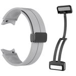 product_image_name-Generic-حزام سيليكون ممتاز بإغلاق مغناطيسي متوافق مع  حزام سيليكون قابل للتعديل  رصاصى Galaxy Watch 5 44mm / Galaxy Watch 5 Pro 45mm / Galaxy Watch 4 / Watch 4 Classic-1