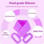 product_image_name-Generic-فرشاة جسم سيليكون مع اللوف، فرشاة ظهر سيليكون للاستحمام، فرشاة ظهر للاستحمام طويلة، فرشاة جسم سيليكون للتقشير، رائعة للرجال والنساء (أرجواني)-6