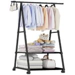 حامل ملابس مثلثي أسود