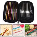 product_image_name-Generic-22 قطعة/مجموعة من أدوات حياكة الكروشيه الألومنيوم الملونة متعددة الألوان بالإبر والغزل للحياكة والخياطة-2