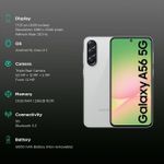 product_image_name-Samsung-سامسونج جالاكسي A56 ثنائي الشريحة 5G سعة 256 جيجابايت/8 جيجابايت - رمادي فاتح رائع-3