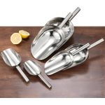 product_image_name-Generic-مجرفة ثلج - مغرفة من الفولاذ المقاوم للصدأ للخدمة الشاقة مع قبضة مريحة لتغذية الحيوانات الأليفة والحلويات والأطعمة الأخرى بسهولة، تتميز بتصميم مقاوم للصدأ (نموذج .A -2PCS)-3