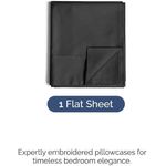 product_image_name-Signoola-طقم ملاءات المسطحة من قطعة واحدة - ملاءات مريحة وجيدة التهوية ومبردة - ملاءات سرير فاخرة للفنادق (240 * 250 سم) - جيوب عميقة وسهلة التركيب وناعمة للغاية - أسود-6