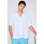 product_image_name-Defacto-Man Apache Neck Regular Fit Short Sleeve Shirt - White-1