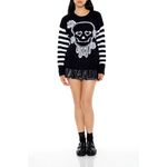product_image_name-Forever 21-Floral Skull Graphic Sweater-2