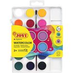 product_image_name-Jovi-أشرطة ألوان مائية 22 ملم من جوفي ، علبة بلاستيك 18 لون متعدد الالوان 12 ملليلتر-1