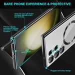 product_image_name-Generic-غطاء شفاف من التيتانيوم لهاتف Samsung Galaxy S24 Ultra مع خاصية MagSafe وواقي عدسة الكاميرا، غطاء مغناطيسي ل‍‍ـ Shihime من التيتانيوم الأسود TPU للجنسين-5