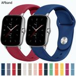 product_image_name-Generic-20mm/22mm Watch band For Amazfit GTS/2/2e/GTS2 Mini/GTR 3/Pro/47mm/GTR2/2e/stos 2/3 Sport Silicone let Amazfit bip sp-Pink sand-2