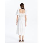 product_image_name-LC Waikiki-Square Collar Balloon Sleeve Ruched Dress-3