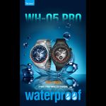 product_image_name-Telzeal-ساعة دابليو اتش -05 برو الذكية المقاومة للماء - شاشة عرض كبيرة، شحن لاسلكي، 3 أحزمة قابلة للتبديل - متتبع اللياقة البدنية، مراقب معدل ضربات القلب، متتبع النشاط، أوضاع رياضية - تصميم فضي أنيق للرجال-2