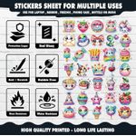 product_image_name-Generic-مجموعة من 35 ملصقًا ظريفًا ولامعًا بطراز كاواي للطعام، متعددة الاستخدام، مقاومة للماء والخدوش والحرارة، مناسبة للاب توب والأكواب والمرايا والزجاجات، مثالية لتخصيص أغراضك الشخصية-2