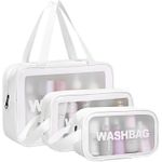 product_image_name-Generic-مجموعة من حقائب تخزين مستحضرات التجميل الشفافة والمضادة للماء بتصميم ثنائي الحمل ومقبض، مثالية للسفر وتخزين الحمام لكلا الجنسين (أبيض)-4