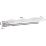 product_image_name-Generic-OROPY Floating Shelves Wall Mounted Set of 2, Pine Wood Wall Shelf Decorative Hanging Display Rack for Bedroom, Living Room, Kitchen, Bathroom (Rustic White)-2