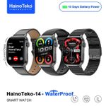 product_image_name-Haino Teko-ساعة ذكية HainoTeko-14 بشاشة AMOLED منحنية مقاس 2.0 بوصة - مقاومة للماء - مكالمات بلوتوث - عمر بطارية يصل إلى 10 أيام - تتضمن 3 أشرطة قابلة للتبديل (أسود)-1