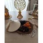 product_image_name-Generic-تمرية فيونكا - طبق خشب طبيعي معالج بمادة PVC مقاومة للمياه غطا معدني مطلي بلون فخم-1