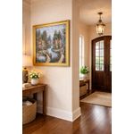 product_image_name-Generic-Landscape painting of swans, Gobelin tapestry, high-quality materials, natural gold wood frame, size 57 by 77 cm-3