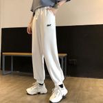 Fashion (Black)Oversized Grey Jogging Sweatpants Women Korean Style Joggers  Track Pants White Winter Warm Trousers Female Streetwear WEF @ Best Price  Online