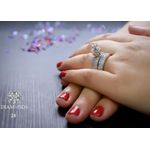 product_image_name-3Diamonds-خاتم توأمي من 3 ألماس مطلي بالبلاتين للنساء مع حجر زركون - فضي-1