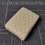product_image_name-Generic-Luxury Car Armrest Cushion – Leather Center Console Cover Pad for Comfort & Scratch Protection”(Beige)-2