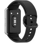 product_image_name-Generic-سوار ساعة رياضي بديل من السيليكون الناعم من( اكس تيك) متوافق مع Samsung Galaxy Watch Fit 3 ، حزام سريع الفك والتركيب مقاوم للتعرق للرجال والنساء _ اسود-1