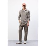 product_image_name-Defacto-Man Stand- Up Collar Comfort Fit Sweat Shirt - Khaki-4