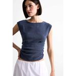 Defacto Round Neck Draped Basic Blouse