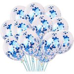 مجموعة من 30 بالون كونفيتي أزرق لتزيين عيد ميلاد الأولاد/ حفلات العزوبية