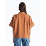 product_image_name-LC Waikiki-قميص نسائي بأكمام قصيرة وتصميم واسع ومظهر الكتان-3