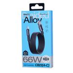 Remax cable CB23 (A-C) 66W USB-A to Type-C Braided Aluminum Alloy Cable with Fast Charging - 1.2M - Black