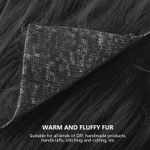 product_image_name-Generic-قطعتان من قماش الفرو الصناعي بتصميم مربع، قماش فرو شاجي منفوش لتغطية الكرسي، رقع تزيين الملابس مناسبة للحرف اليدوية، 5 سم * 1.5 متر (أسود، أبيض)-5