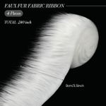 product_image_name-Generic-قطعتان من قماش الفرو الصناعي بتصميم مربع، قماش فرو شاجي منفوش لتغطية الكرسي، رقع تزيين الملابس مناسبة للحرف اليدوية، 5 سم * 1.5 متر (أسود، أبيض)-7