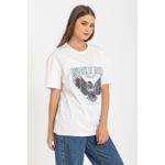 product_image_name-Esla-Short Sleeves Urban Rocker Eagle Print Tee - White-5