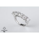 product_image_name-3Diamonds-خاتم بلاتينيوم مطلي 3 دايموند للنساء مع حجر الزركون - فضي-1