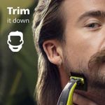 product_image_name-Philips-ون بليد للوجه والجسم QP2824/10 – آلة تشذيب وحلاقة هجينة، تصميم مقاوم للماء مع مشط قابل للتعديل-5