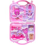 product_image_name-Generic-مجموعة لعب أدوات الطبيب للأطفال، 15 قطعة من طقم الطبيب مع سماعة طبية حقيقية، ميزان حرارة، حقنة، هدية للأطفال، لعبة تمثيل الأدوار، لعبة تعليمية طبية، لعبة حفلات للأطفال بعمر 3 سنوات (وردي)-1