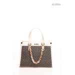 شنطة يد حريمي أنيقة بتصميم كلاسيكي مصنوعة من الجلد الطبيعي الايطالي